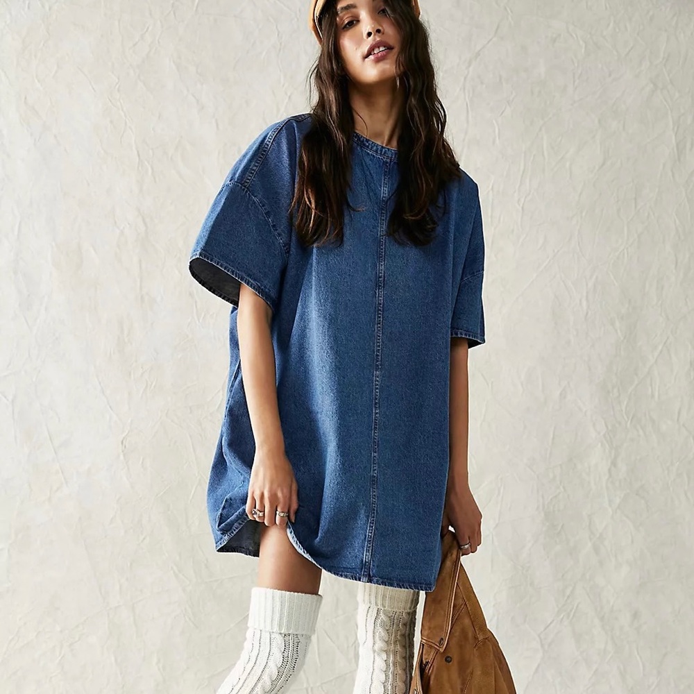 Wrangler Denim Mini Dress in Blue